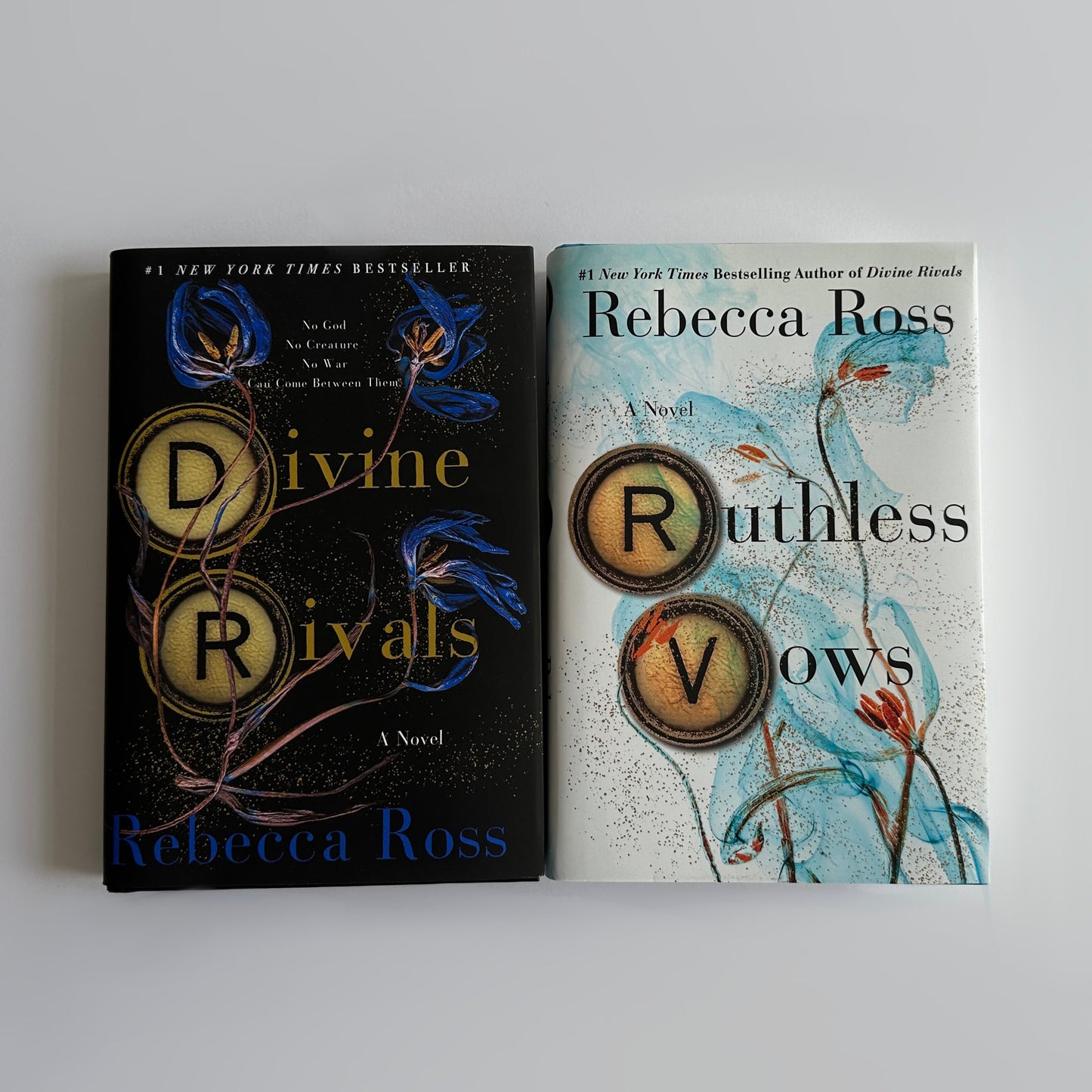 Divine Rivals & Ruthless Vows: Hand-Painted Edges US Hardback Set by Rebecca Ross