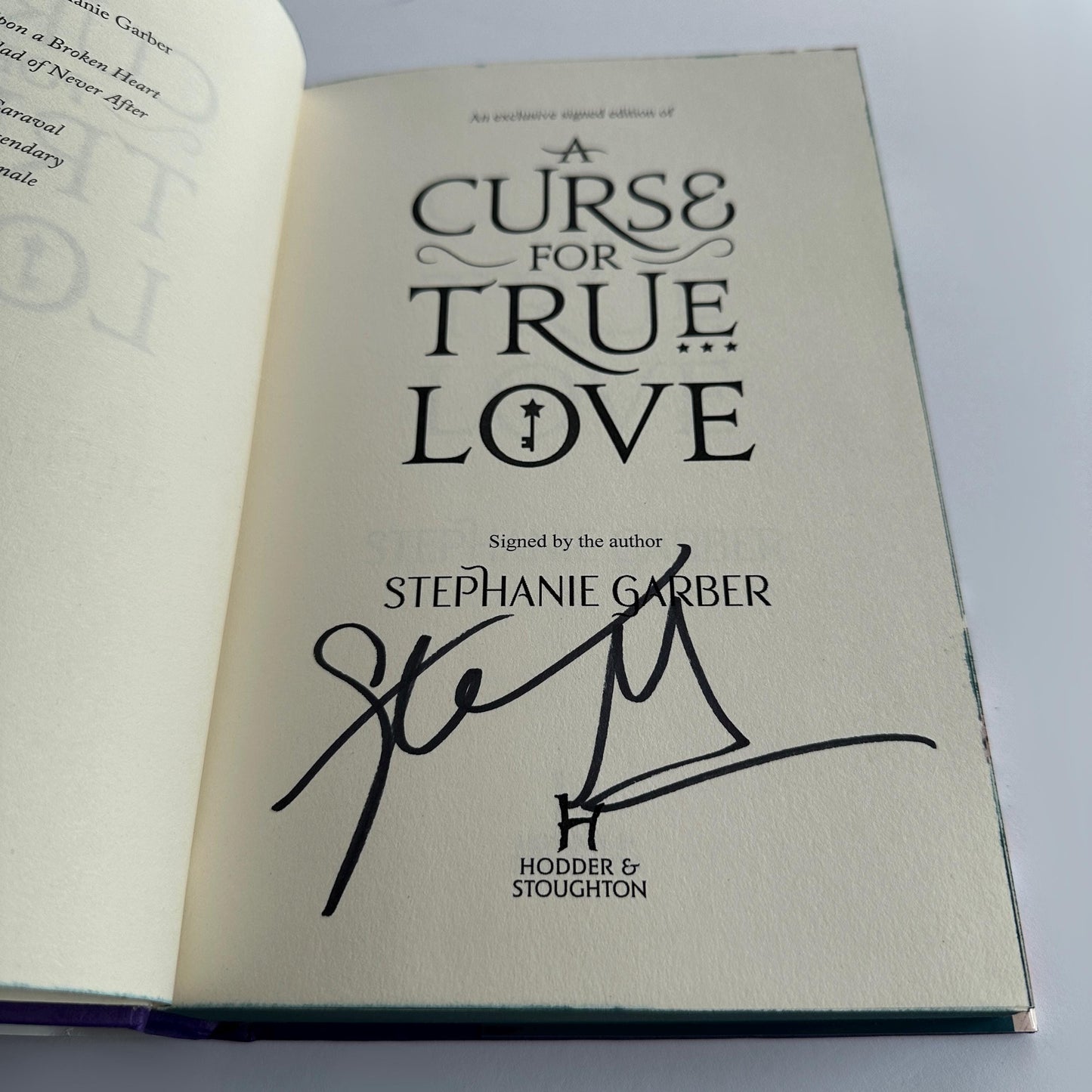 A Curse For True Love: Hand-Painted Edges Signed Book by Stephanie Garber
