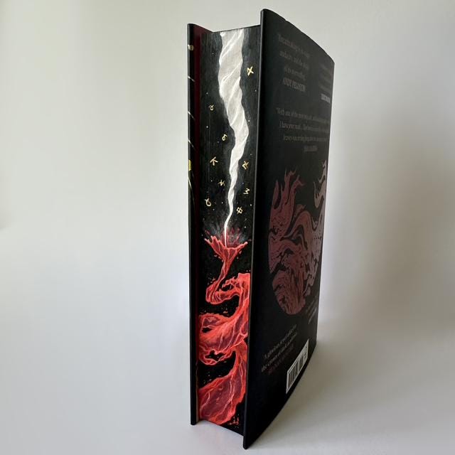 Blood Over Bright Haven Hand Painted Edges/Fore-Edge Book Painting | M. L. Wang | book lover bookish gift