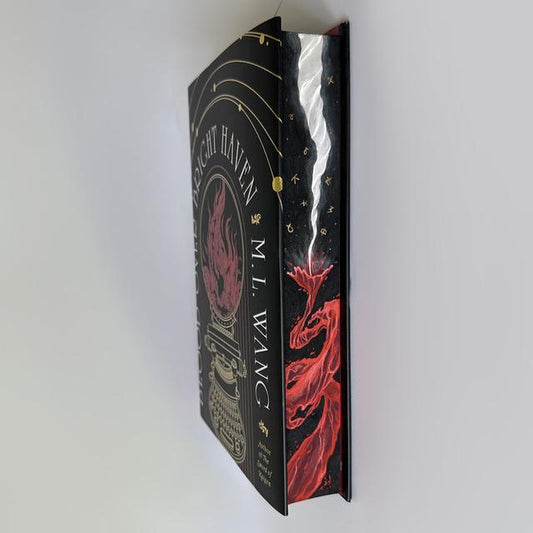 Blood Over Bright Haven Hand Painted Edges/Fore-Edge Book Painting | M. L. Wang | book lover bookish gift