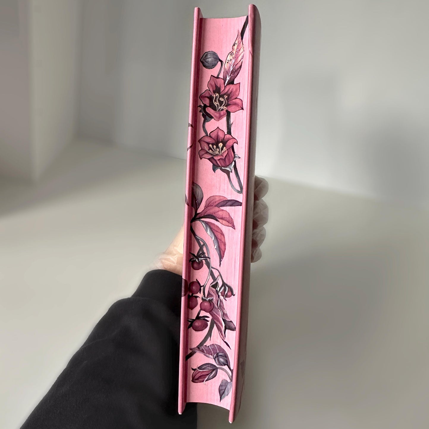 Hand Painted Belladonna Trilogy | Foxglove | Wisteria | Belladonna Vault | Fore-Edge Book Painting | Adalyn Grace | book lover bookish gift