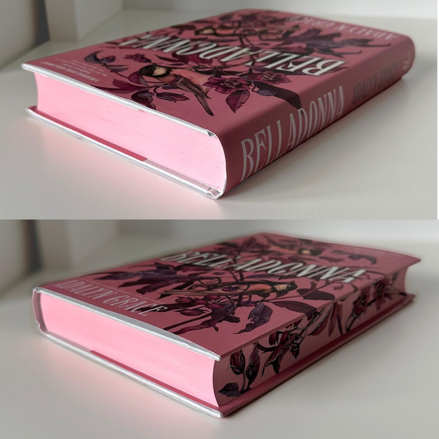 Hand Painted Belladonna Trilogy | Foxglove | Wisteria | Belladonna Vault | Fore-Edge Book Painting | Adalyn Grace | book lover bookish gift
