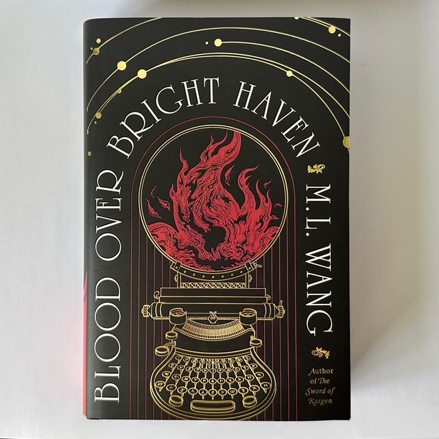 Blood Over Bright Haven Hand Painted Edges/Fore-Edge Book Painting | M. L. Wang | book lover bookish gift