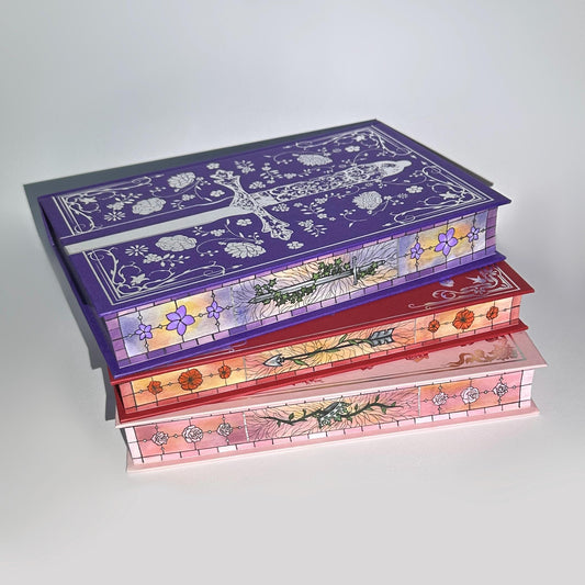 Hand Painted Powerless Trilogy: Collector's Edition Fore-Edge Book Set by Lauren Roberts
