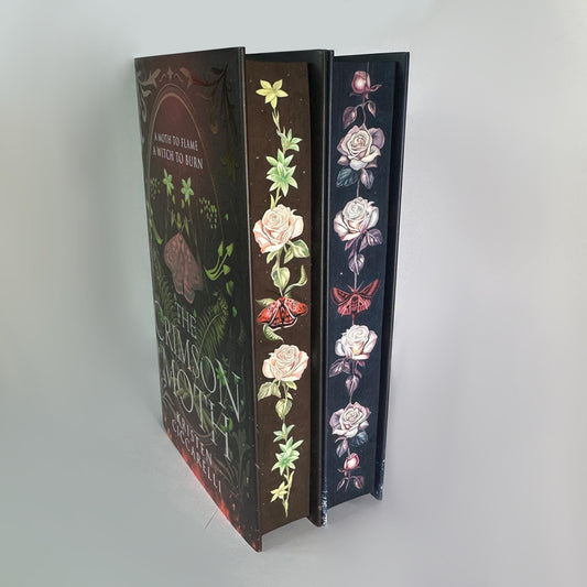 Hand Painted Edges Book: Kristen Ciccarelli's The Crimson Moth Duology | bookish lover gift