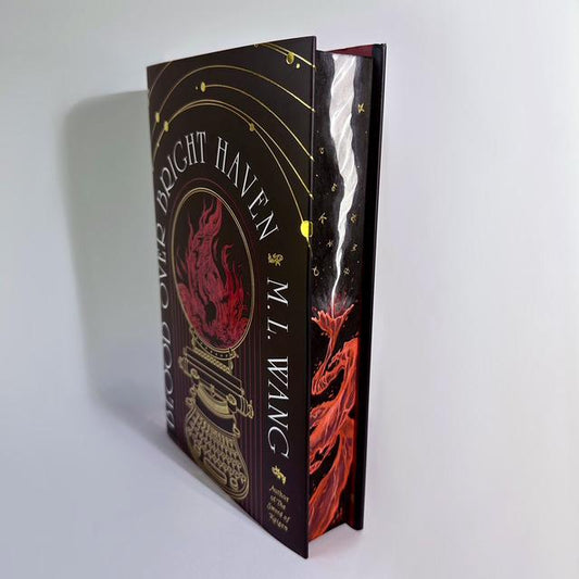Blood Over Bright Haven Hand Painted Edges/Fore-Edge Book Painting | M. L. Wang | book lover bookish gift