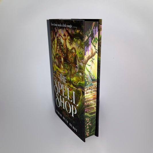 The Spellshop Hand Painted Edges/Fore-Edge Book Painting | Sarah Beth Durst | book lover bookish gift